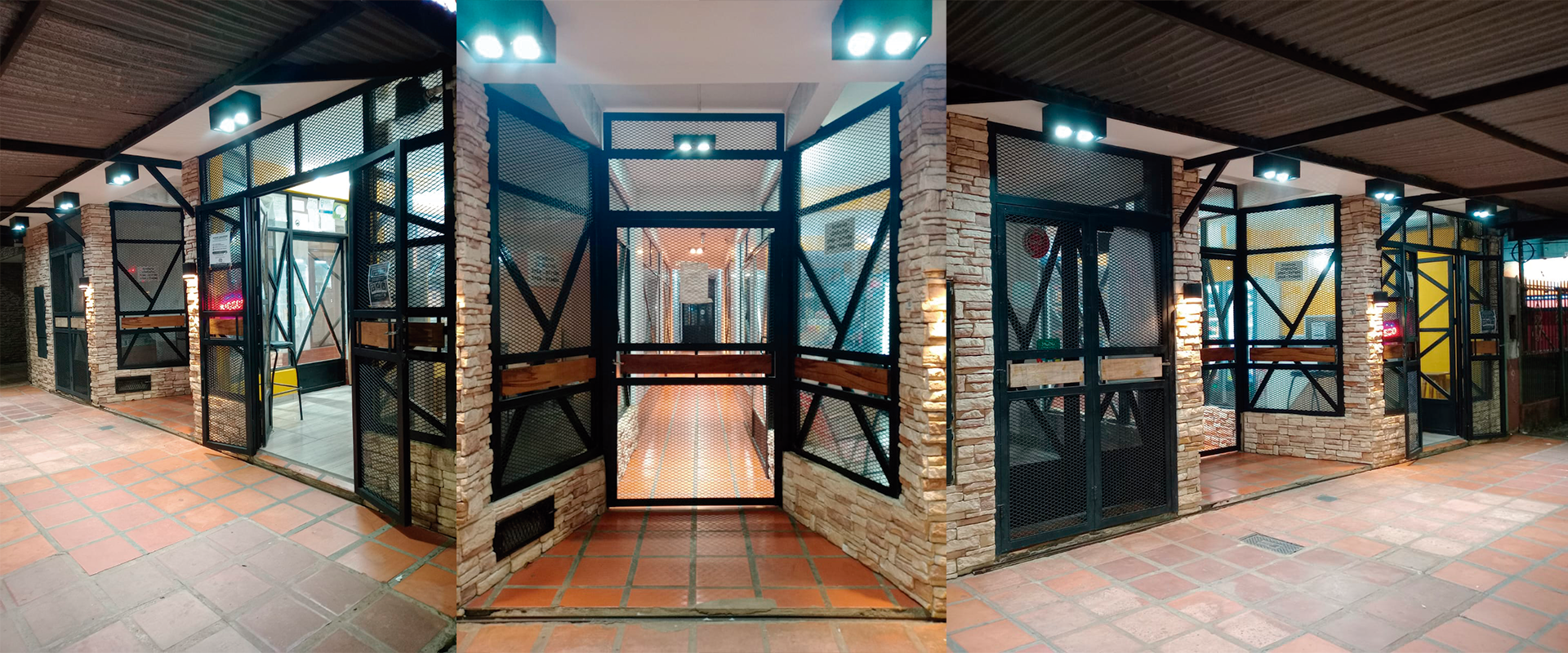 Cabaña con parrilla y jardín